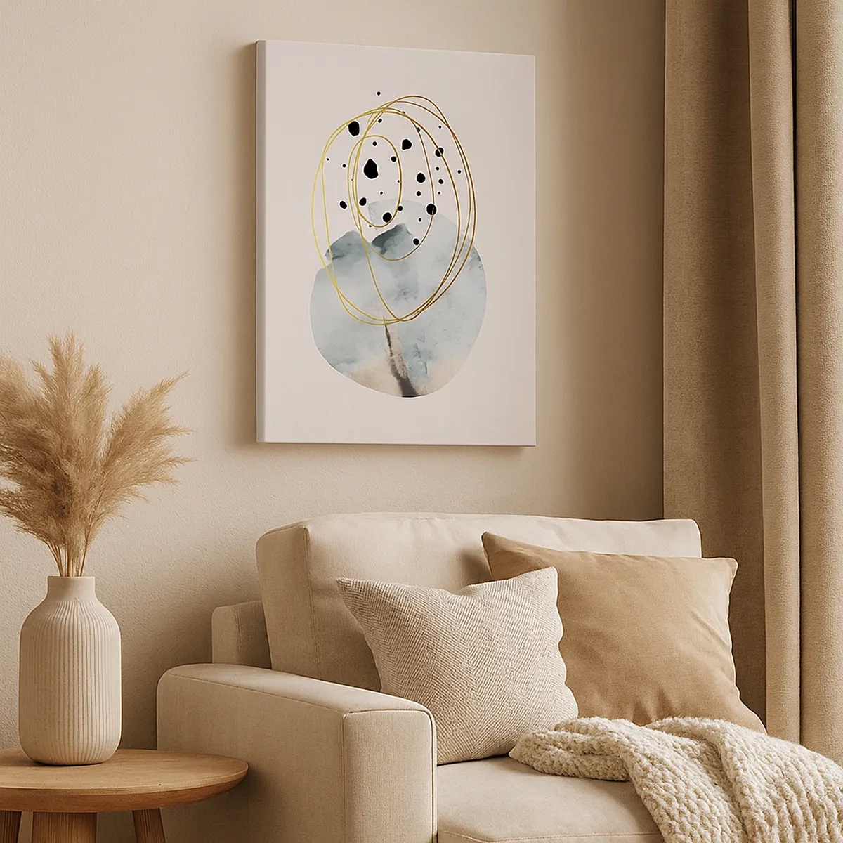 Canvastavla - Bild på duk - I rummets famn - 50x70 cm