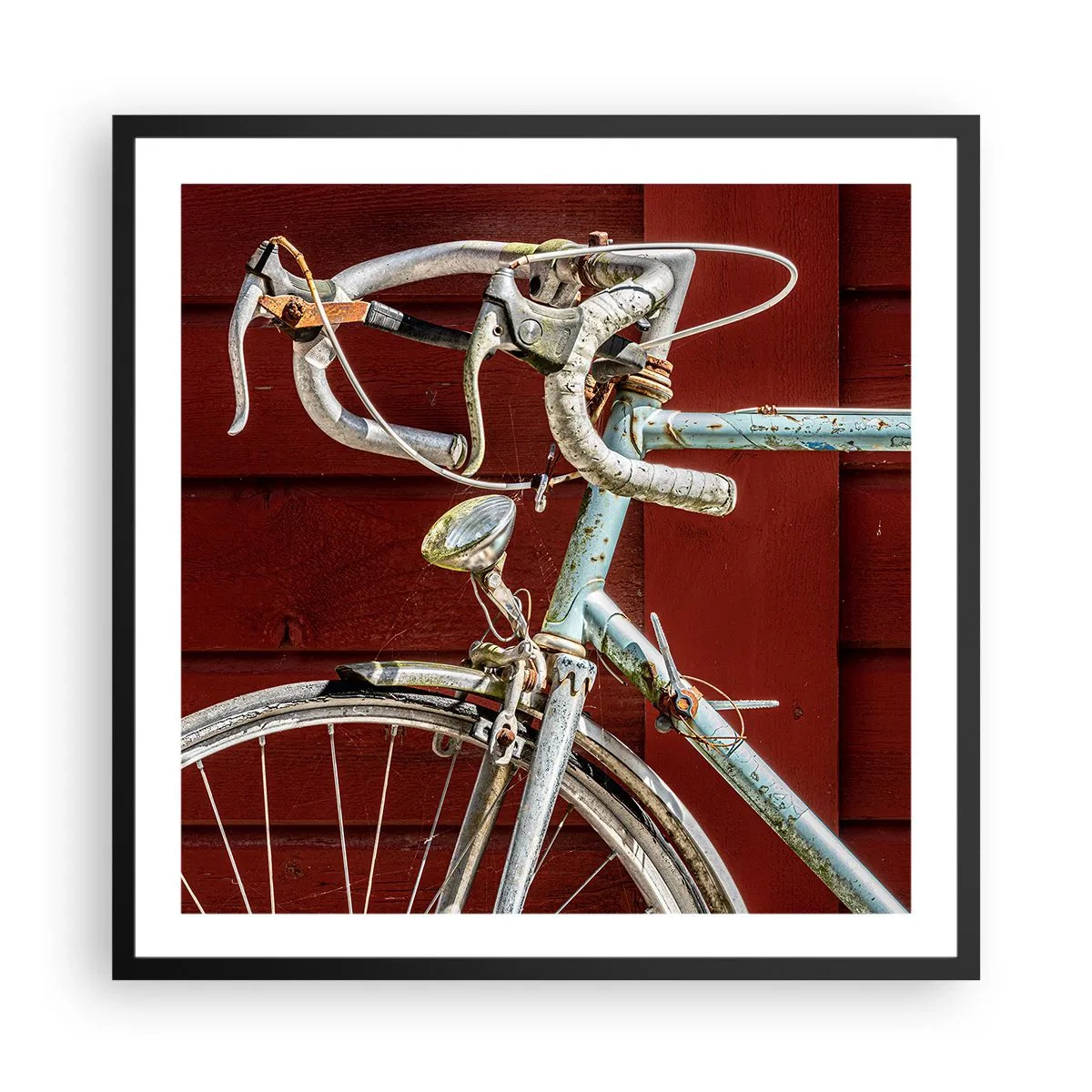 Affisch i svart ram - Skapad för segrar - 60x60 cm