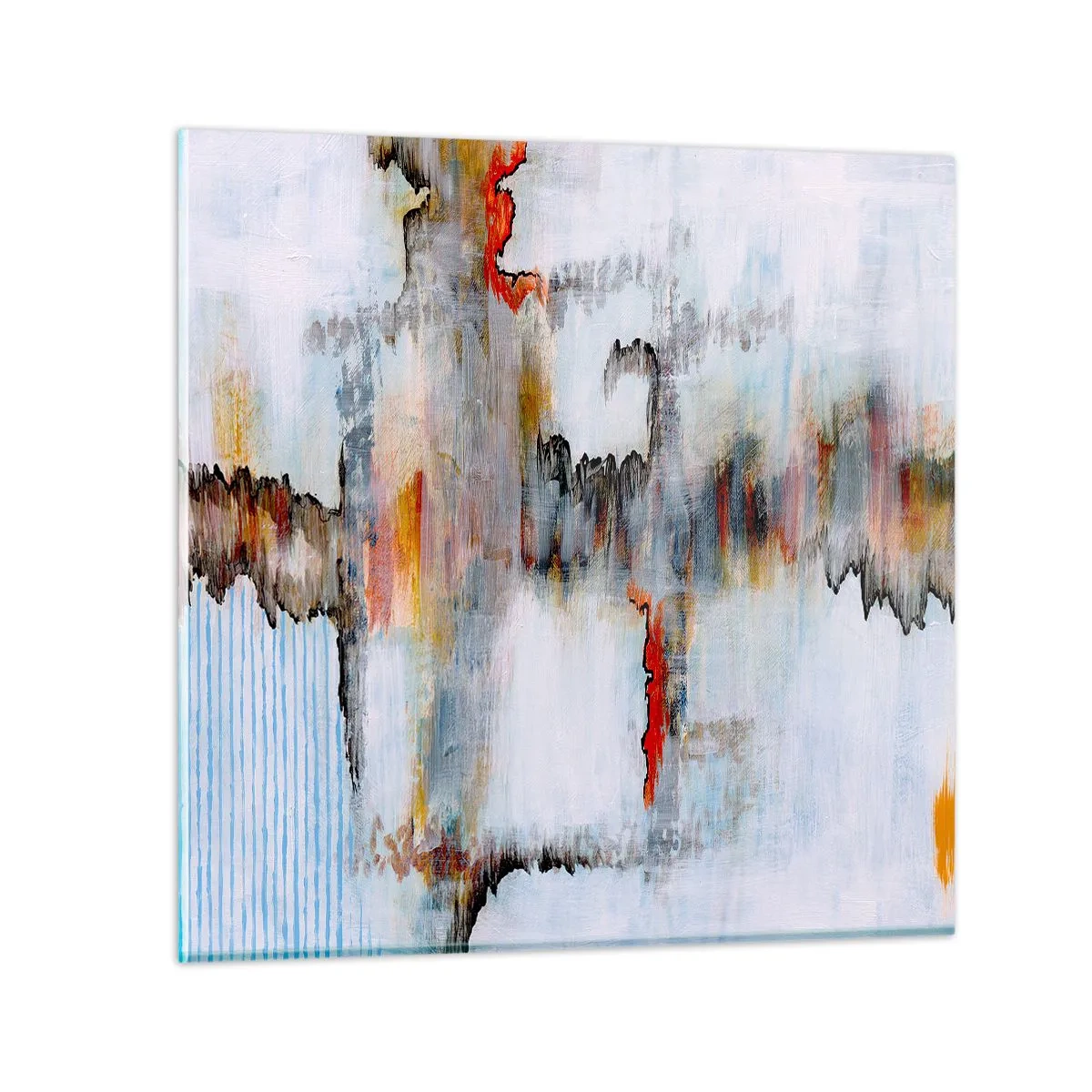 Glastavla - Bild på glas - Med pinne på vatten - 70x70 cm