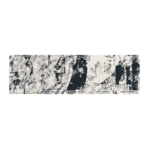 Provbit av självhäftande fototapet Deluxe Sticker - Motsatsernas interpenetration - Abstraktion, Bit, Collage - 100x30 cm