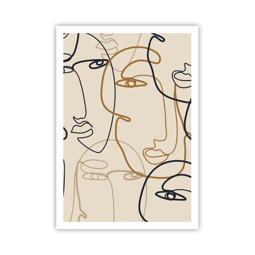 Affisch - Mångfaldigad porträtt - 70x100 cm