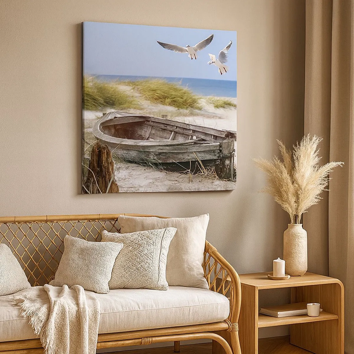 Canvastavla - Bild på duk - Doppade i vinden - 30x30 cm