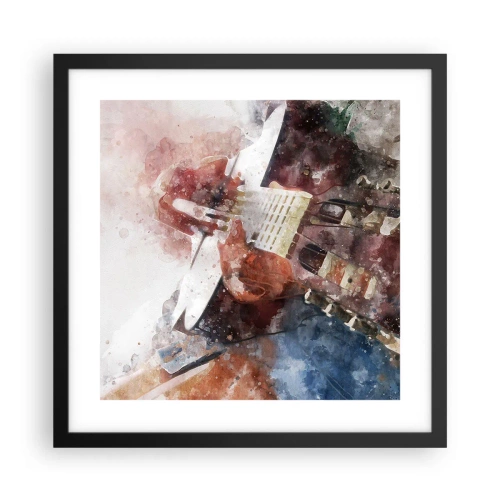 Affisch i svart ram - Vad tycker du om det? - 40x40 cm