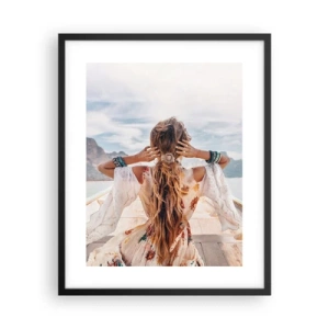 Affisch i svart ram - På väg mot lycka - 40x50 cm