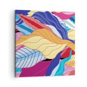 Canvastavla - Bild på duk - Färgglad röra - 60x60 cm