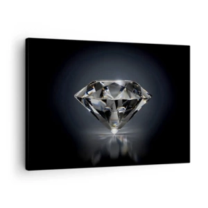 Canvastavla - Bild på duk - En konstnärlig tolkning av en diamant mot en mörk bakgrund - 70x50cm - Bästa flickvännen - Modern väggdekoration för vardagsrum och sovrum ARTTOR