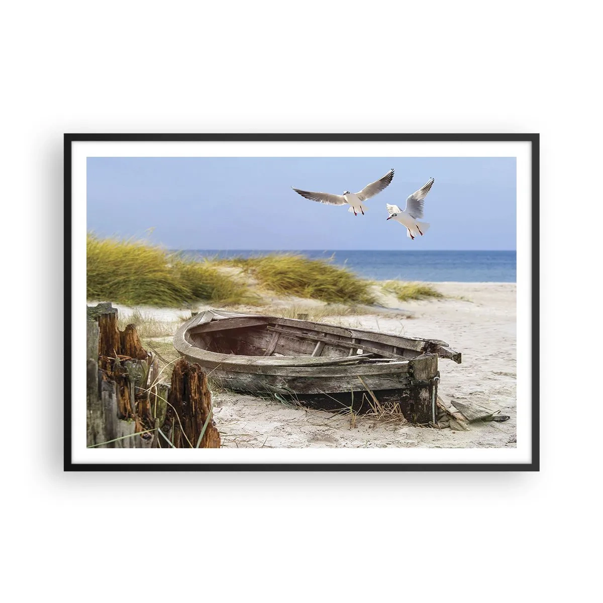 Affisch i svart ram - Doppade i vinden - 100x70 cm