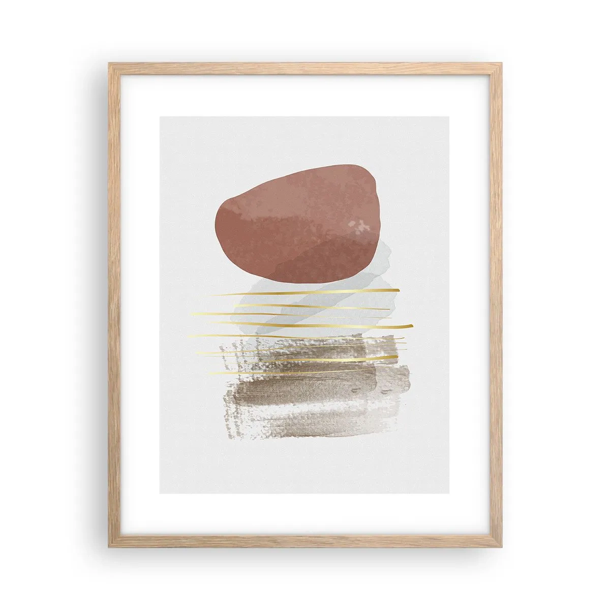 Affisch i ram av ljusek - Abstrakt pelargång - 40x50 cm