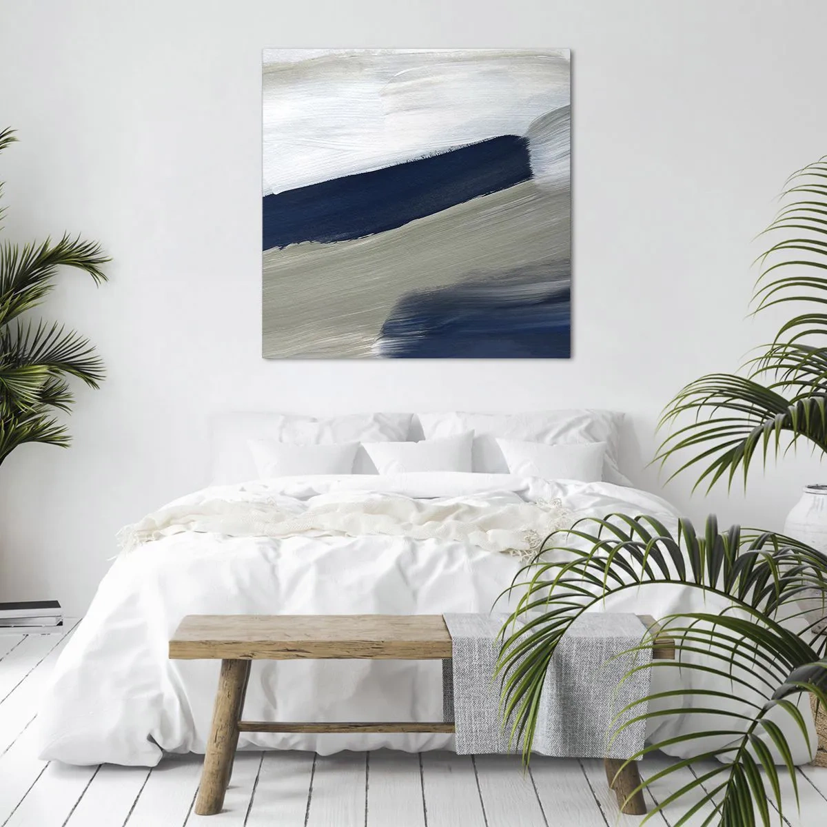 Canvastavla - Bild på duk - Möte med vitt - 70x70 cm