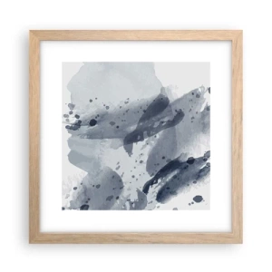 Affisch i ram av ljusek - Studie om vattnets natur - 30x30 cm