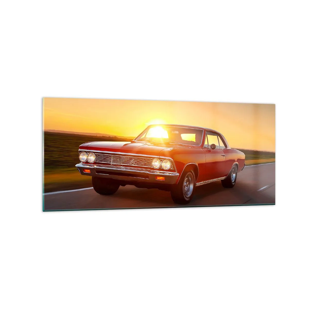 Glastavla - Bild på glas - Lusten är rödfärgad - 120x50 cm