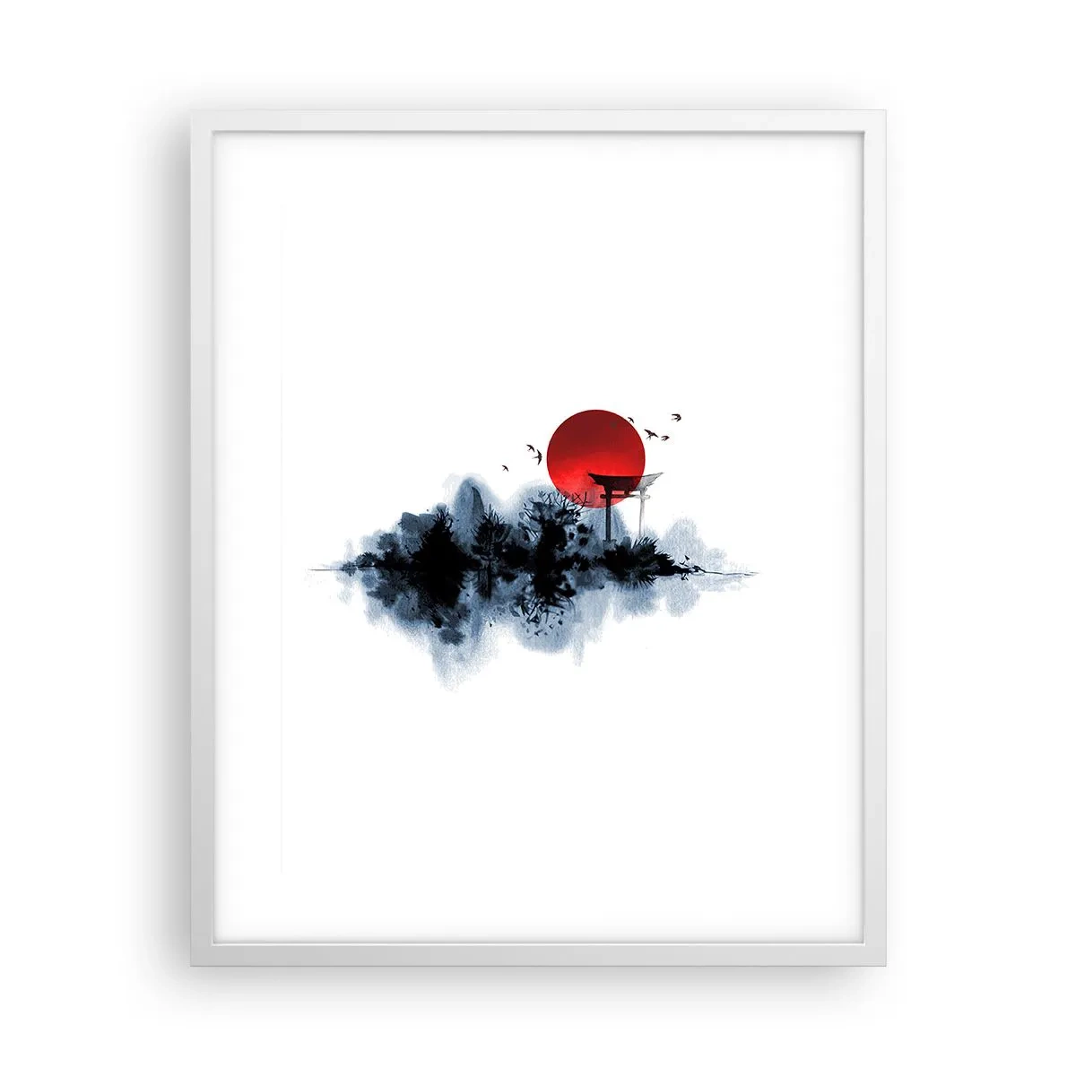 Affisch i vit ram - Japansk utsikt - 40x50 cm