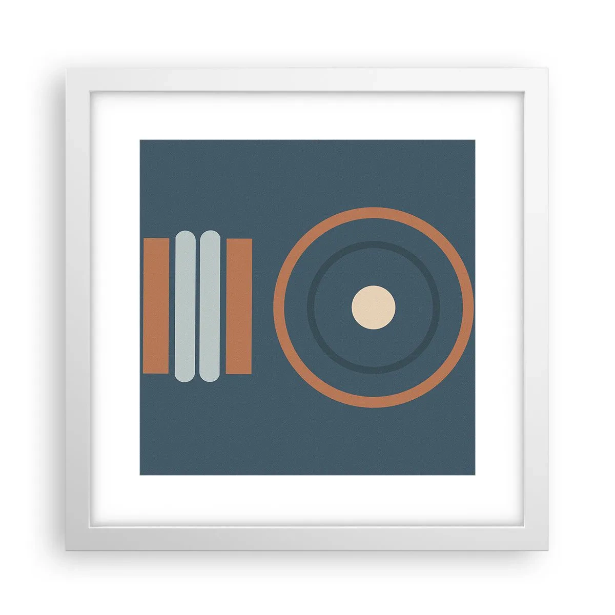 Affisch i vit ram - Sakens kärna - 30x30 cm