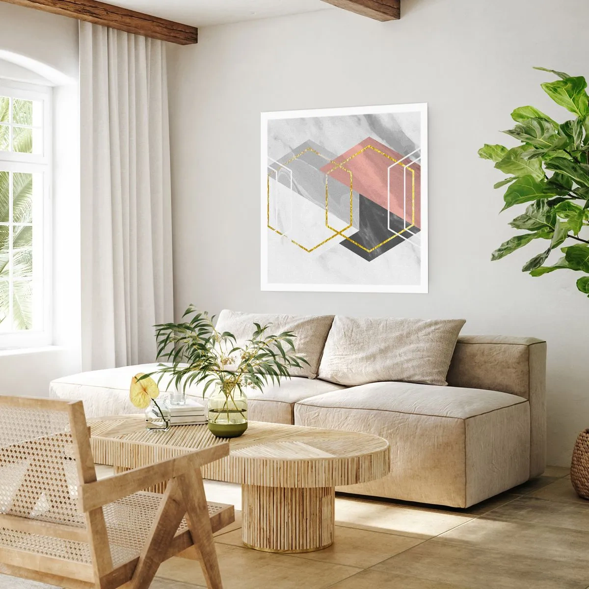 Affisch - Kedjekomposition - 40x40 cm