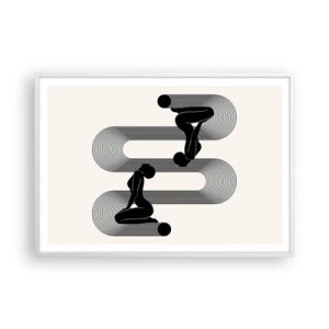 Affisch i vit ram - Sensuell symmetri - 100x70 cm