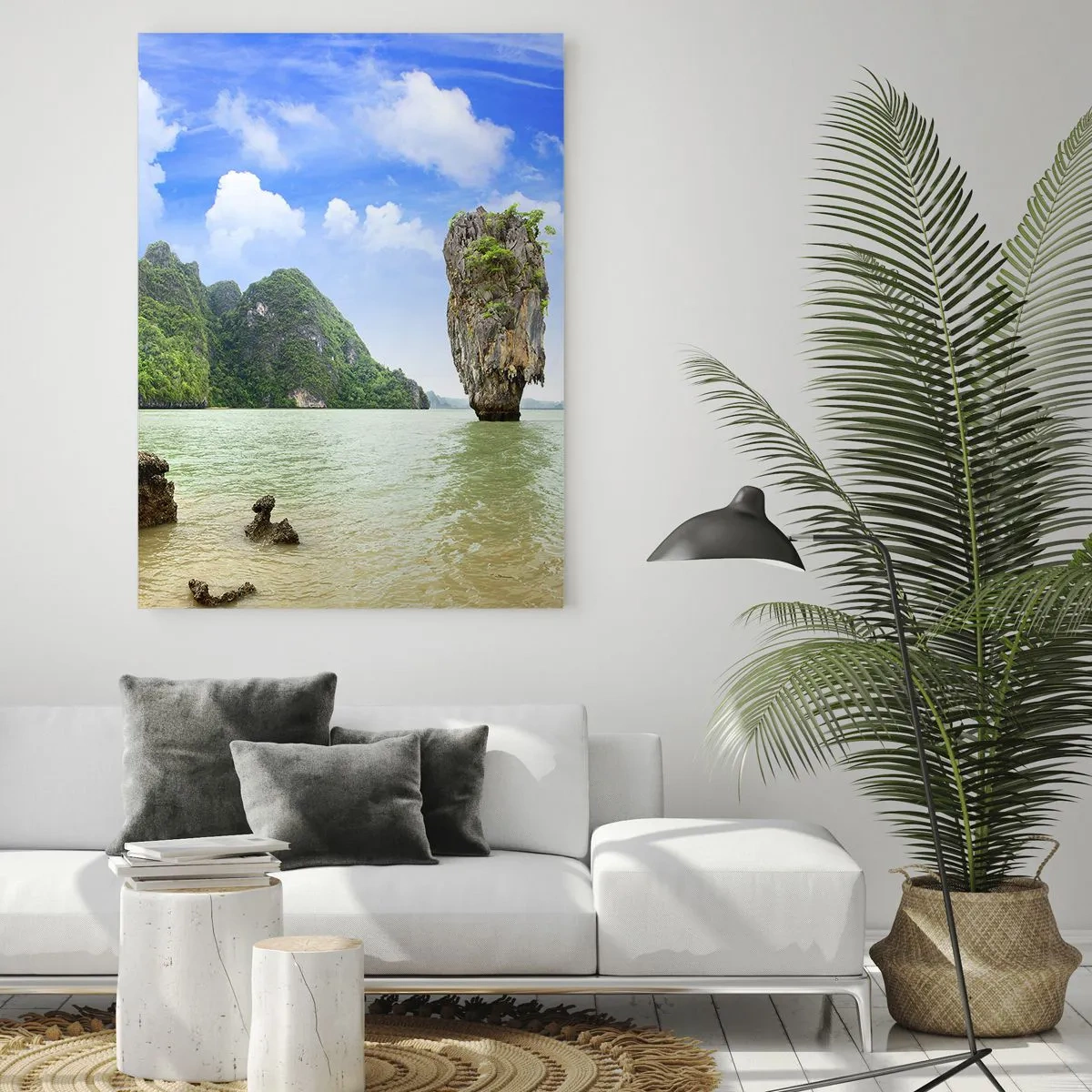 Glastavla - Bild på glas - Naturens bergsunder - 50x70 cm