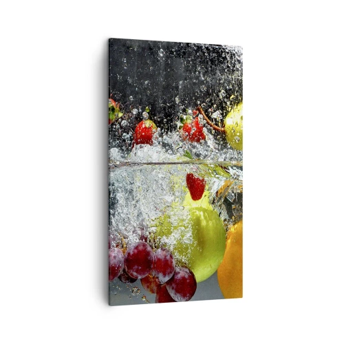 Canvastavla - Bild på duk - Uppfriskande frukt - 45x80 cm