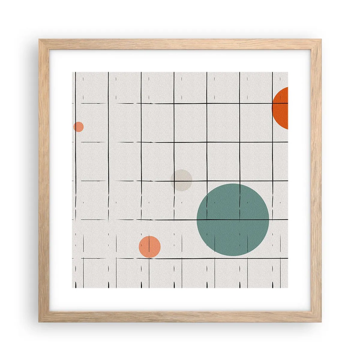 Affisch i ram av ljusek - Fångade. Vi eller de? - 40x40 cm