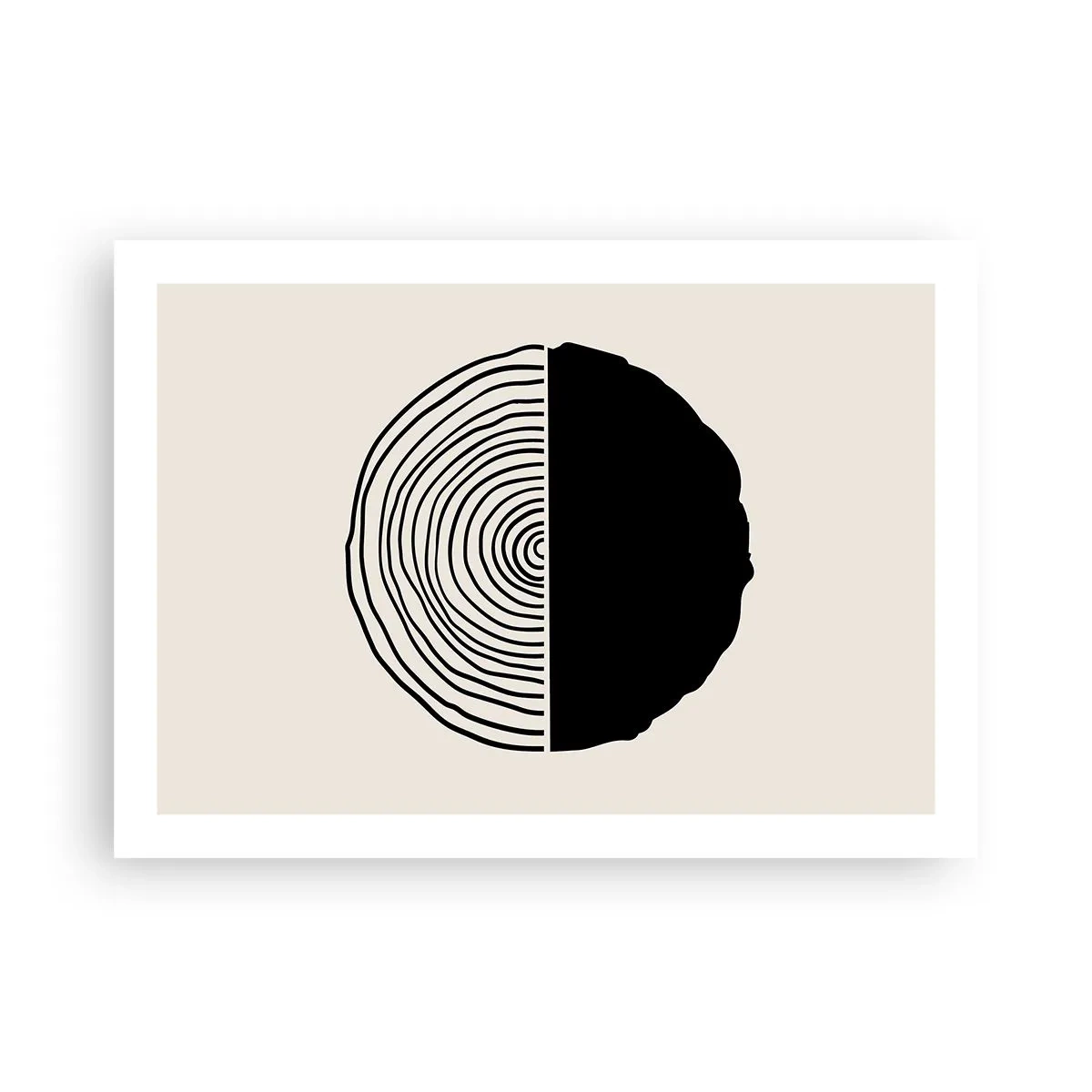 Affisch - Hälften hälften - 70x50 cm