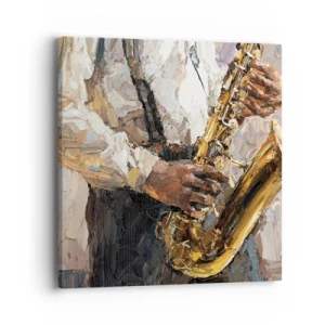 Canvastavla - Bild på duk - Dags för solo - 40x40 cm