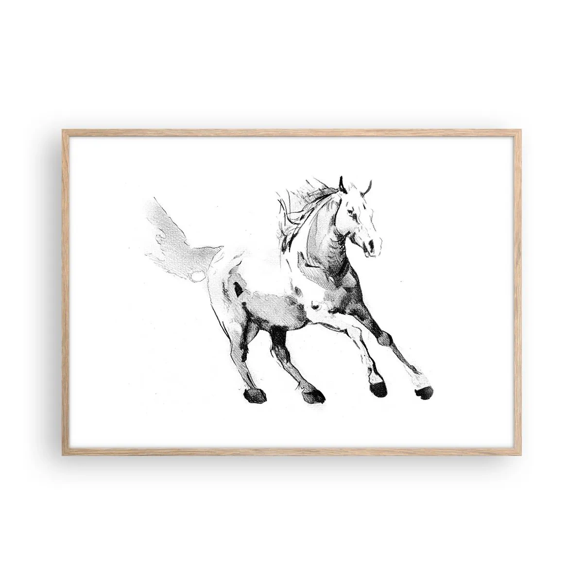 Affisch i ram av ljusek - Obändig själ - 100x70 cm