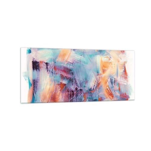 Glastavla - Bild på glas - Färgglad röra - 120x50 cm