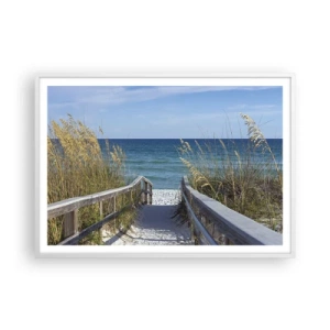 Affisch i vit ram - I solen, i vinden - 100x70 cm