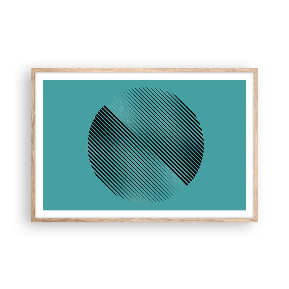 Affisch i ram av ljusek - Cirkeln - en geometrisk variation - 91x61 cm