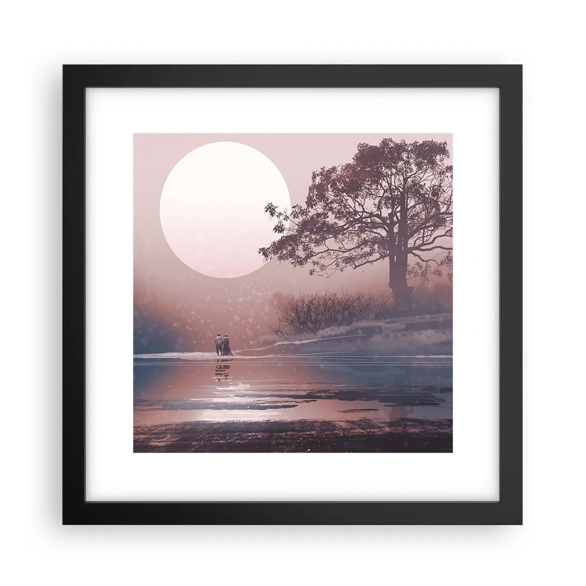 Affisch i svart ram - Nattens under - 30x30 cm