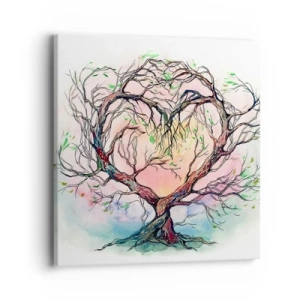 Canvastavla - Bild på duk - Tillsammans mot stormarna - 40x40 cm