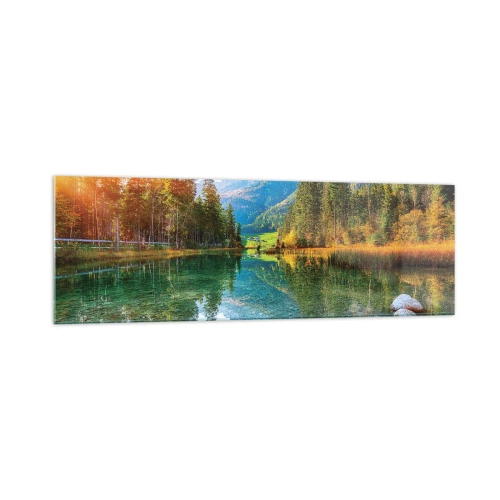 Glastavla - Bild på glas - Höstens mildhet - 160x50 cm