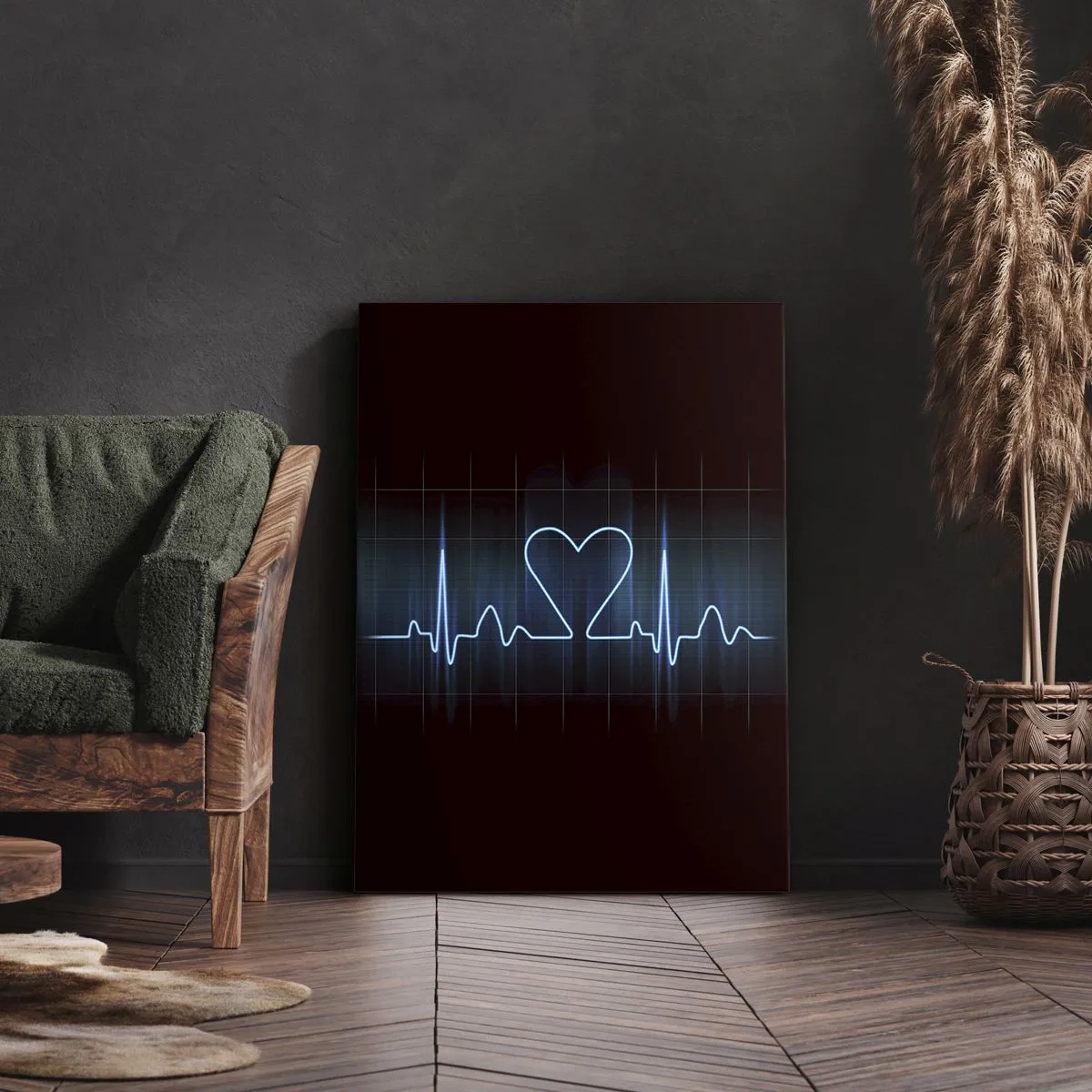 Canvastavla - Bild på duk - I hjärtats takt - 45x80 cm