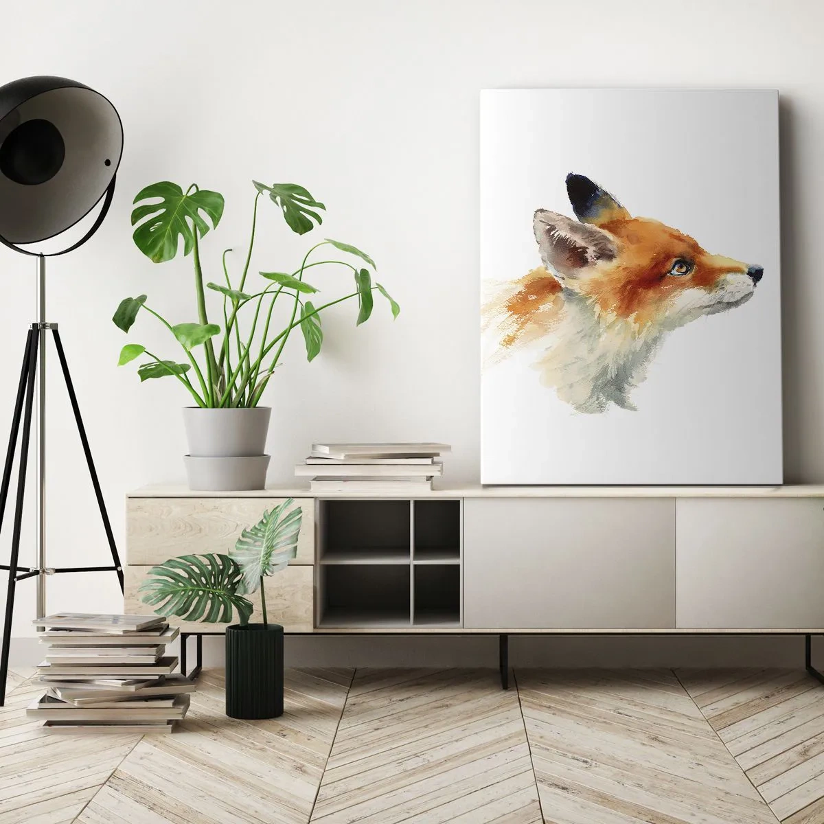 Canvastavla - Bild på duk - Försiktighet skadar aldrig - 55x100 cm