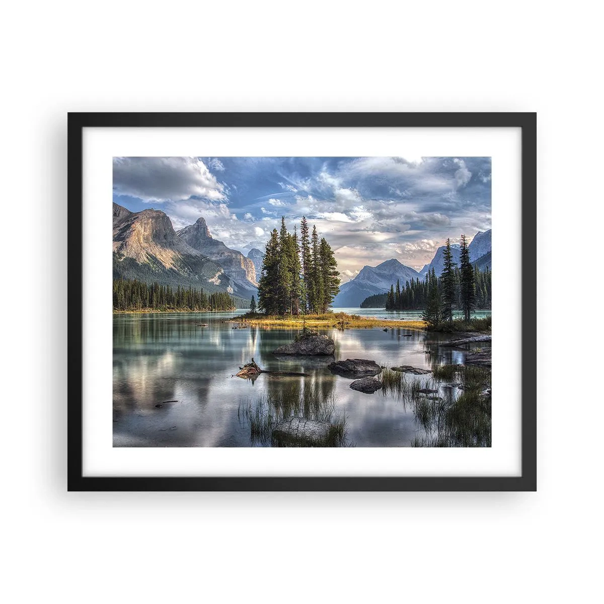 Affisch i svart ram - Vid stort och rent vatten - 50x40 cm