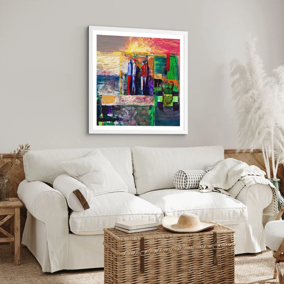 Affisch i vit ram - Relationer och emotioner - 60x60 cm