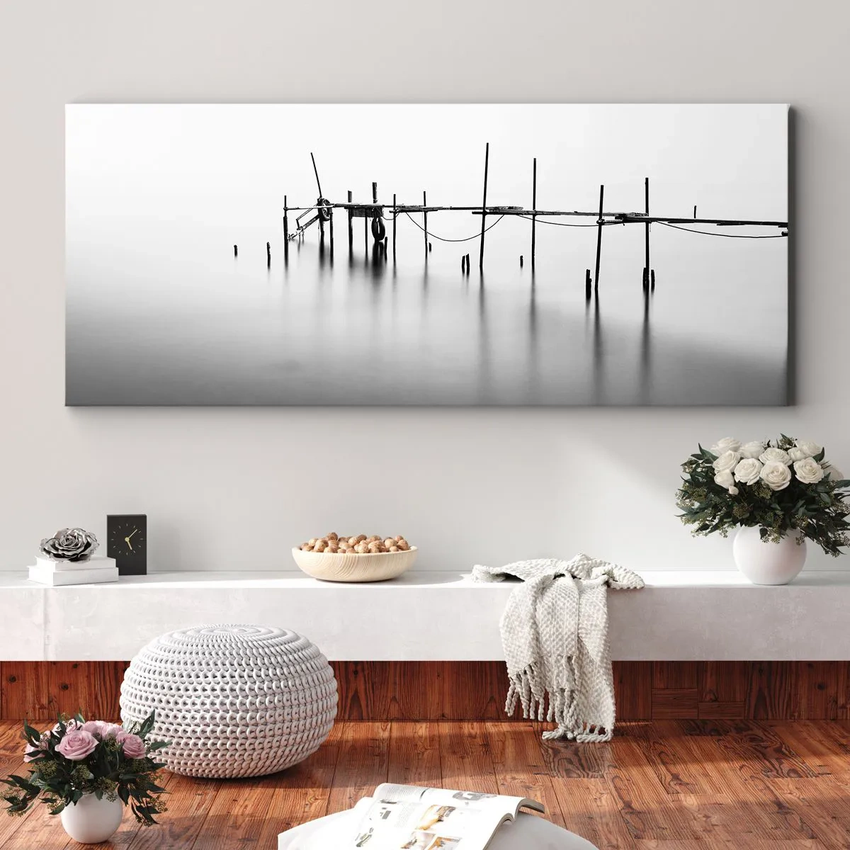 Canvastavla - Bild på duk - Och om världen inte finns? - 100x40 cm