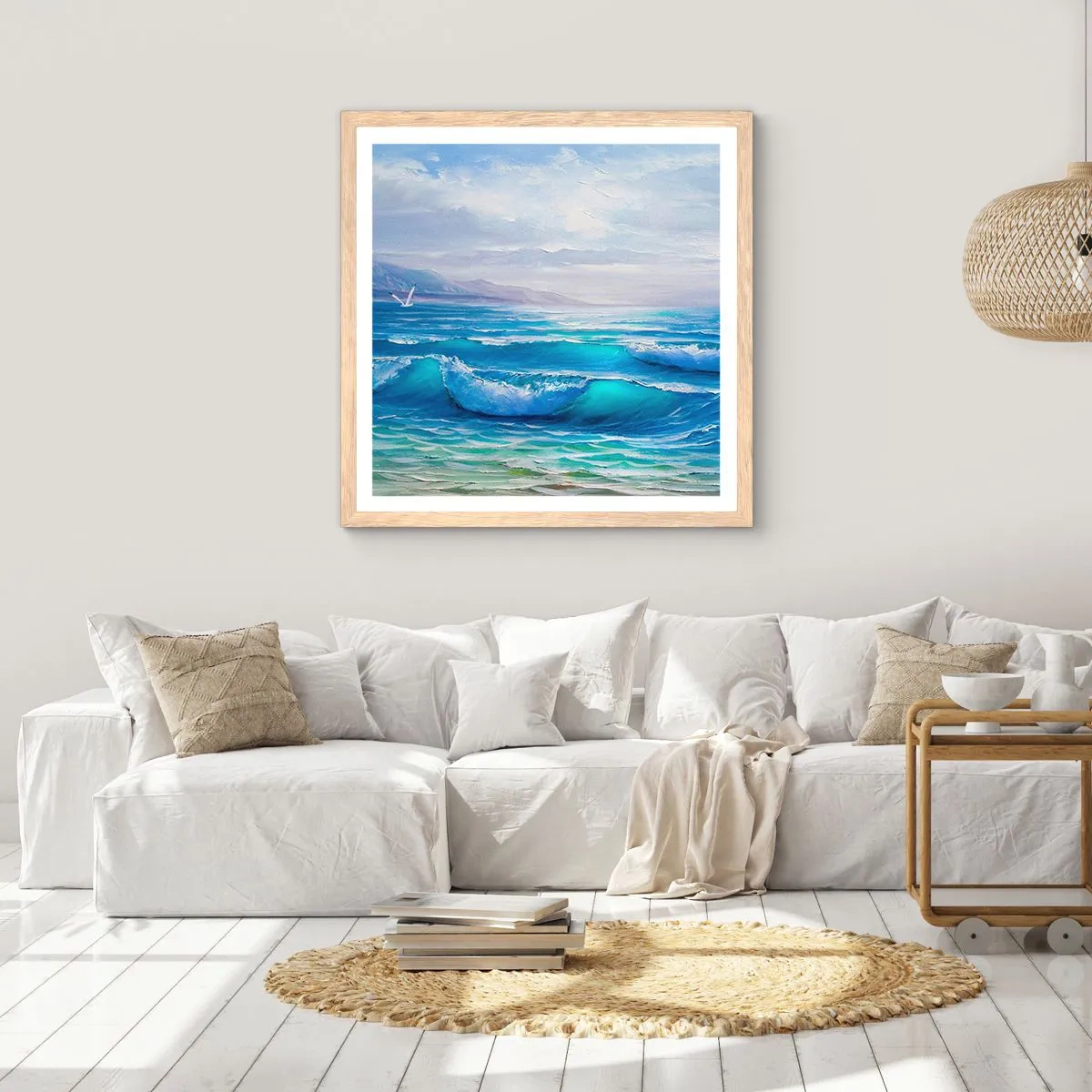 Affisch i ram av ljusek - Stillande - 40x40 cm