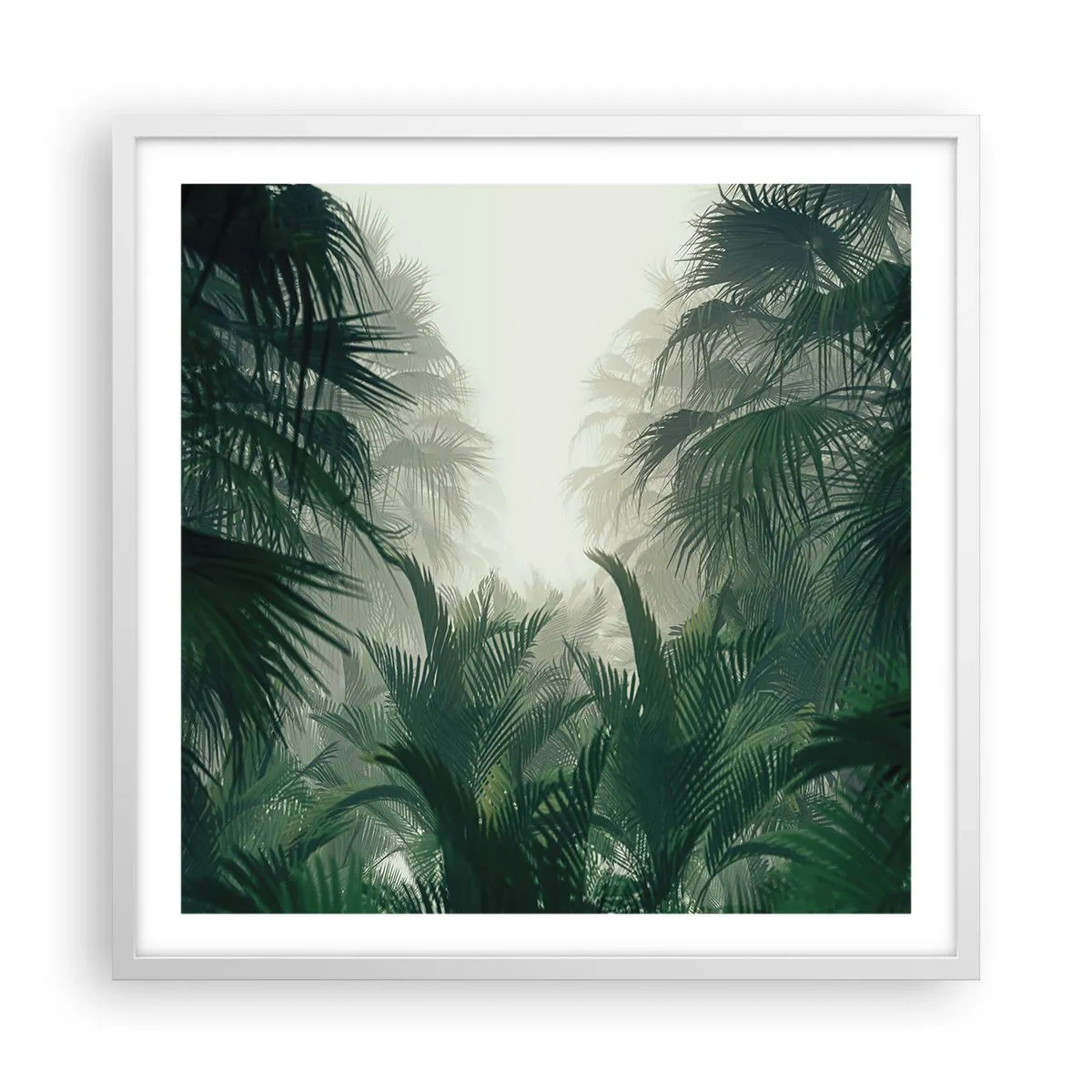 Affisch i vit ram - Tropisk hemlighet - 60x60 cm