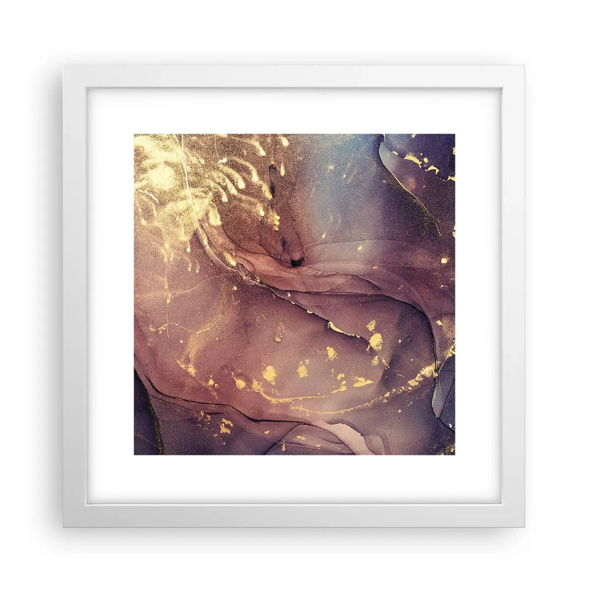 Affisch i vit ram - Materia och ande - 30x30 cm