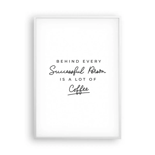 Affisch i vit ram - Framgångens hemlighet - 70x100 cm