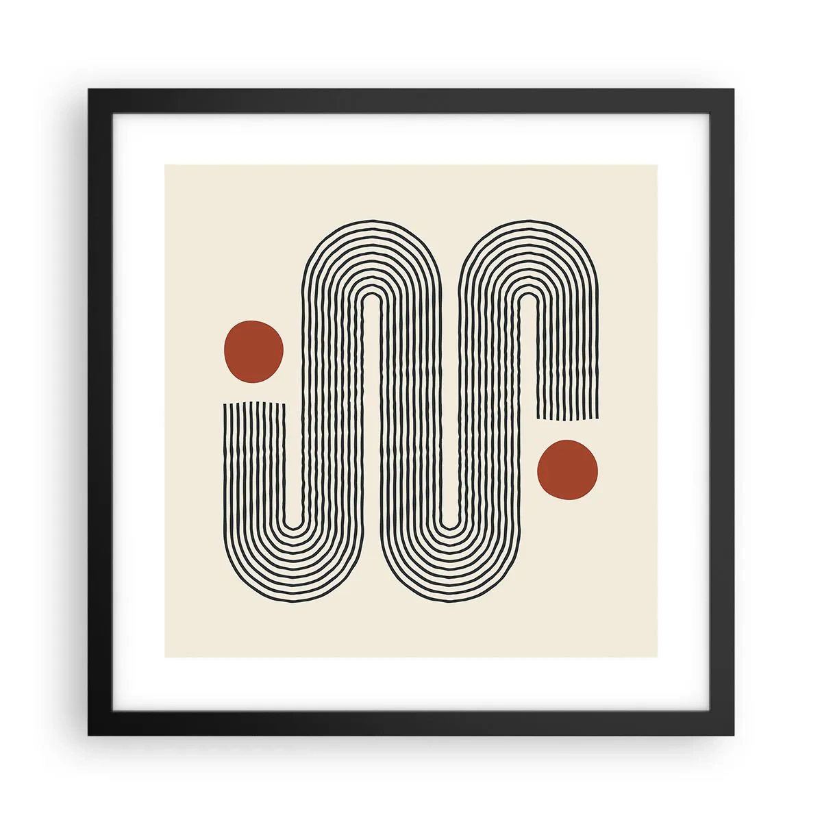 Affisch i svart ram - från början till slutet - 40x40 cm