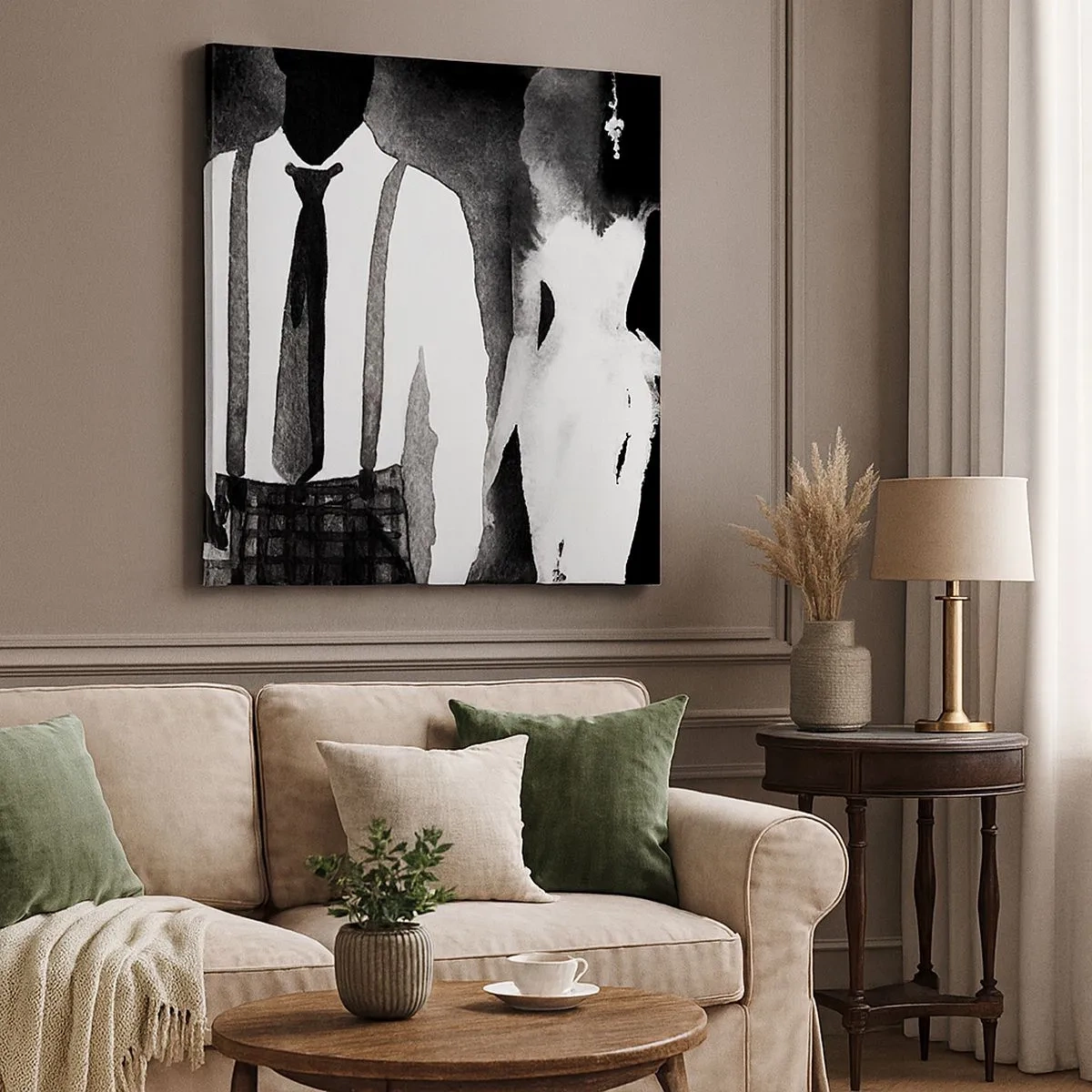 Canvastavla - Bild på duk - Noir stämning - 30x30 cm