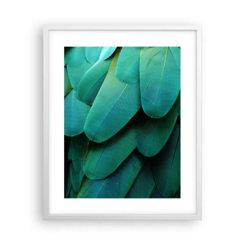 Affisch i vit ram - Precision av papegojans natur - 40x50 cm