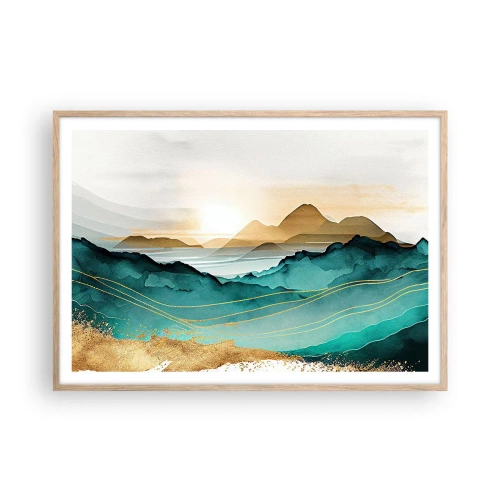 Affisch i ram av ljusek - På gränsen till abstraktion - landskap - 100x70 cm