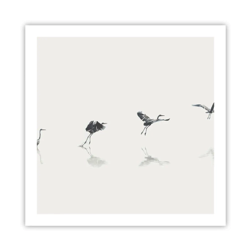 Affisch - Fyra enkla steg - 60x60 cm