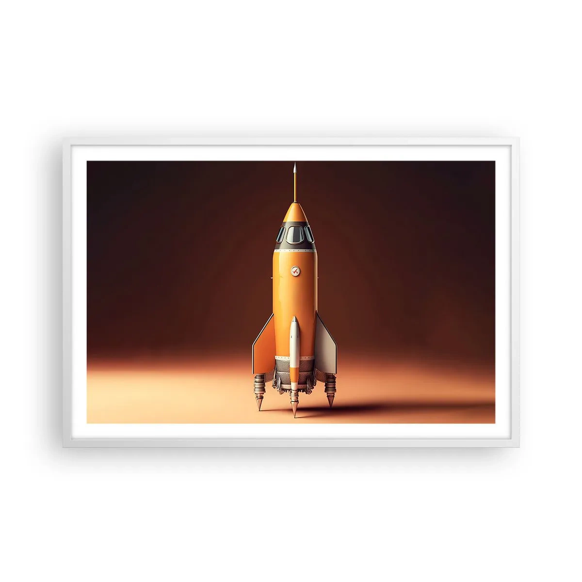 Affisch i vit ram - Det börjar med en dröm - 91x61 cm