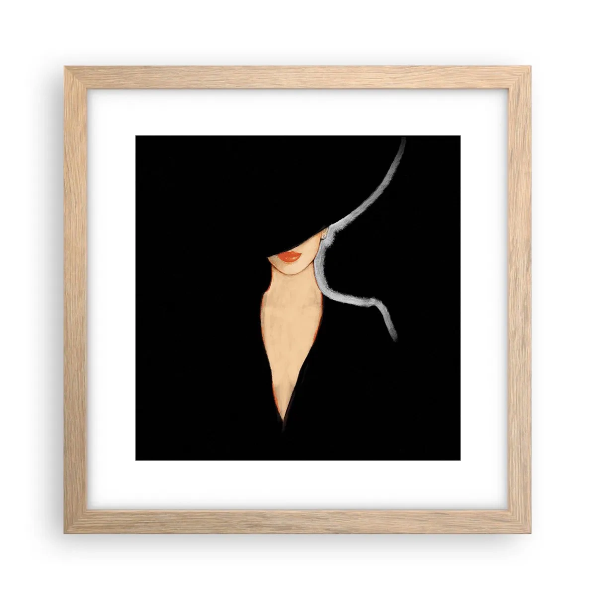 Affisch i ram av ljusek - Elegans och stil - 30x30 cm