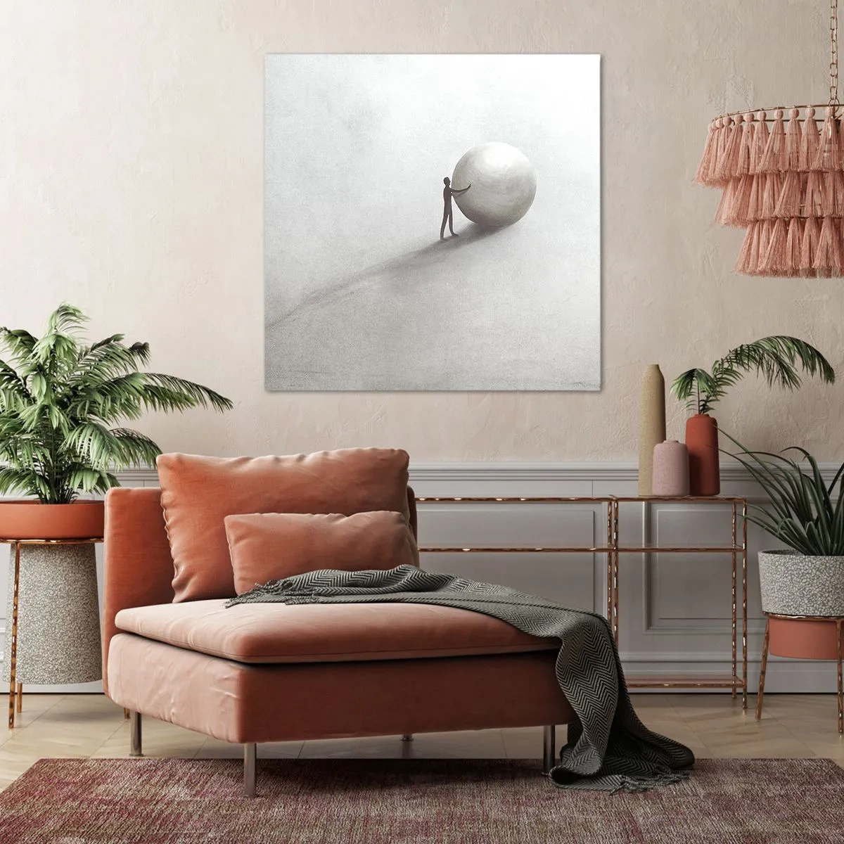 Canvastavla - Bild på duk - Livets spel - 50x50 cm