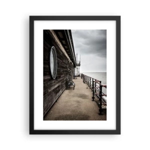 Affisch i svart ram - Tiden har stannat - 30x40 cm