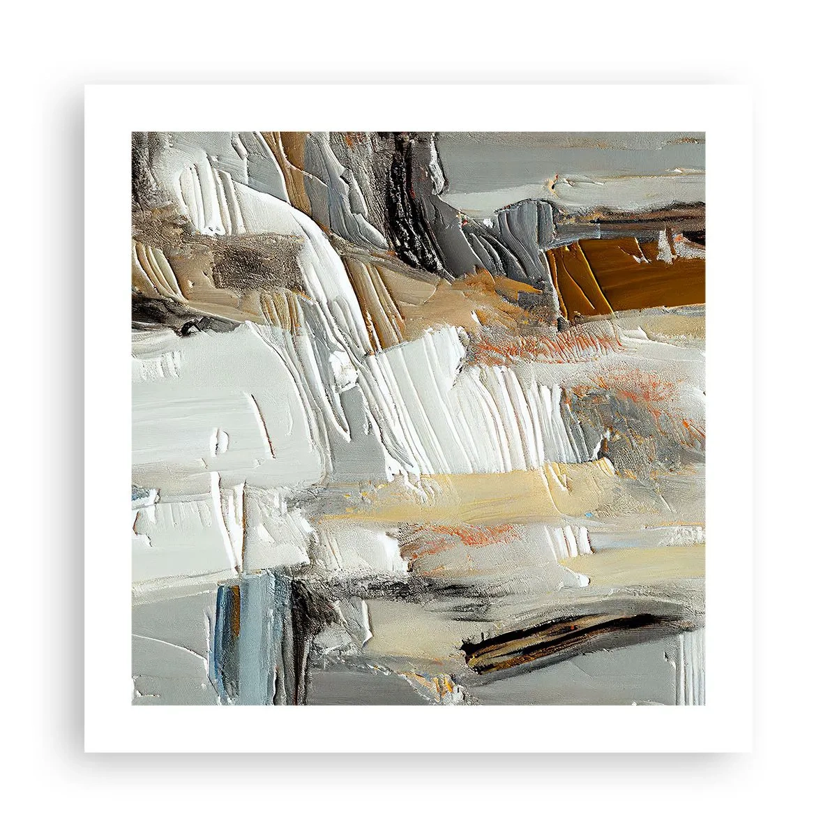 Affisch - Färgstarka lager på lager - 50x50 cm